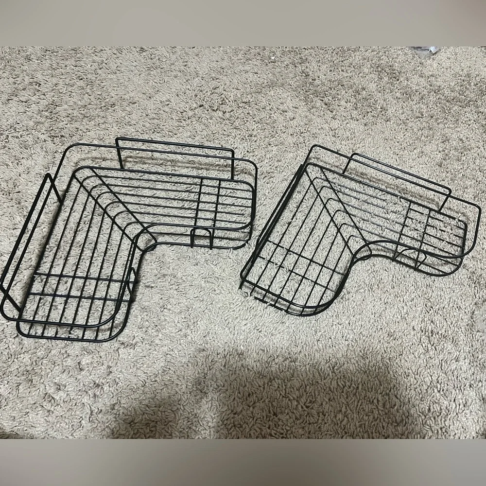Two curved shower shelves. Just the shelf